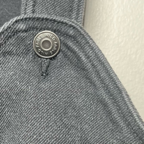 Wild Fable Black Denim Crop Top size Medium - Picture 2 of 11